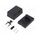 Enclosure: for power supplies; X: 54mm; Y: 81mm; Z: 46mm; ABS; black Z10A-ABS KRADEX