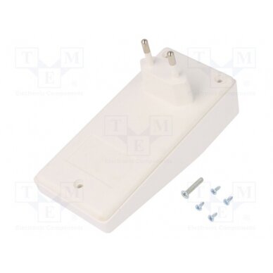 Enclosure: for power supplies; X: 120mm; Y: 56mm; Z: 18mm; ABS; white PP59W SUPERTRONIC 1