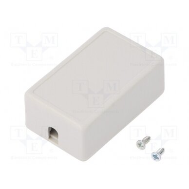 Enclosure: for power supplies; X: 28mm; Y: 45mm; Z: 18mm; ABS; grey KM-3A/GY MASZCZYK 1