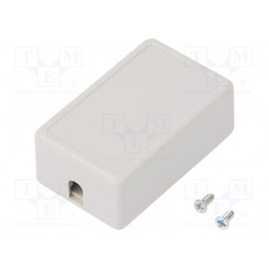 Enclosure: for power supplies; X: 28mm; Y: 45mm; Z: 18mm; ABS; grey KM-3A/GY MASZCZYK