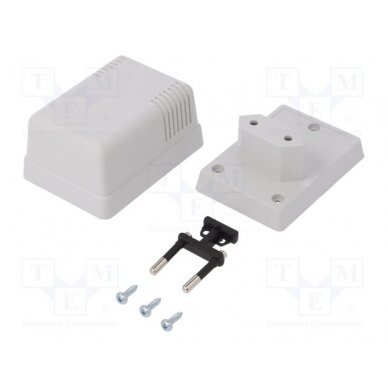 Enclosure: for power supplies; X: 52mm; Y: 70mm; Z: 47mm; ABS; grey KM-47N/GY MASZCZYK 1