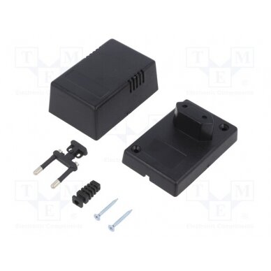 Enclosure: for power supplies; X: 54mm; Y: 81mm; Z: 46mm; ABS; black Z10A-ABS KRADEX 1
