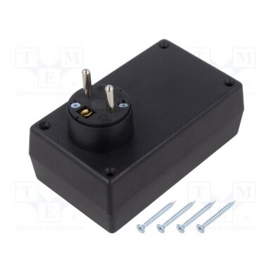 Enclosure: for power supplies; X: 71mm; Y: 120mm; Z: 45mm; ABS; black Z30-ABS KRADEX 1