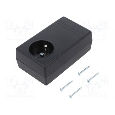 Enclosure: for power supplies; X: 71mm; Y: 120mm; Z: 45mm; ABS; black Z31-ABS KRADEX 1