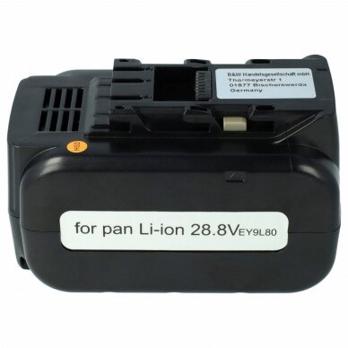 Baterija (akumuliatorius) elektriniam įrankiui Panasonic EY9L80 28.8V, Li-Ion, 5000mAh