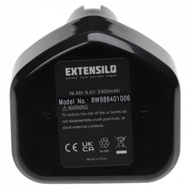 Baterija (akumuliatorius) elektriniam įrankiui EB 930R Hitachi UB 12D 9.6V, NI-MH, 3300mAh 1