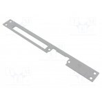 Frontal plate; long,flat; W: 25mm; for electromagnetic lock; grey LOC-904G LOCKPOL