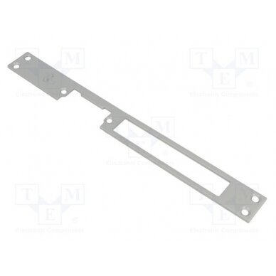 Frontal plate; for electromagnetic lock; grey; steel LOC-907G LOCKPOL 1