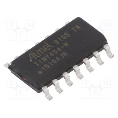 IC: AVR microcontroller; SO14; Ext.inter: 10; Cmp: 1; ATTINY; 1.27mm ATTINY404-SSN MICROCHIP TECHNOLOGY 1