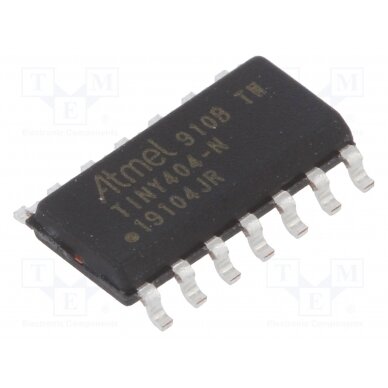 IC: AVR microcontroller; SO14; Ext.inter: 10; Cmp: 1; ATTINY; 1.27mm ATTINY404-SSN MICROCHIP TECHNOLOGY
