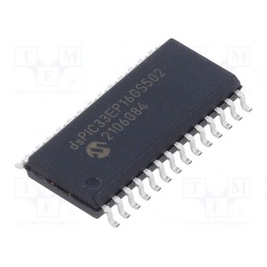 IC: dsPIC microcontroller; Memory: 16kB; SO28; DSPIC; 1.27mm 33EP16GS502-I/SO MICROCHIP TECHNOLOGY 1