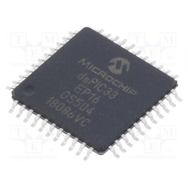 IC: dsPIC microcontroller; Memory: 16kB; TQFP44; DSPIC; 0.8mm 33EP16GS504-I/PT MICROCHIP TECHNOLOGY 1