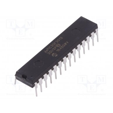 IC: dsPIC microcontroller; Memory: 24kB; DIP28; 2.5÷5.5VDC; DSPIC 30F3013-30ISP MICROCHIP TECHNOLOGY