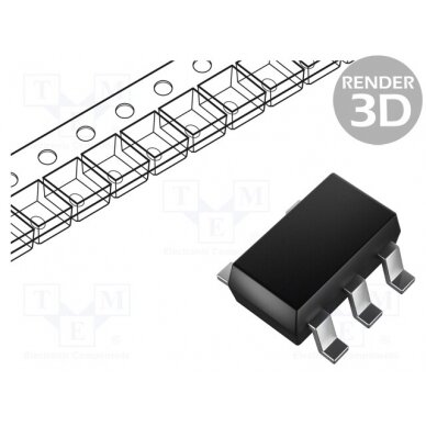 IC: voltage regulator; LDO,linear,fixed; 3.3V; 300mA; SOT23-5; SMD TLV74033PDBVR TEXAS INSTRUMENTS 1