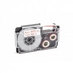 Juosta - kasetė lipdukų spausdintuvui CASIO KL-60 KL-120 KL-70E KL-100E KL-300 KL-750E 9mm balta