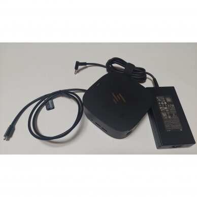 Jungčių stotelė (adapteris) HP Elite USB-C Dock G5 (USB, USB-C, HDMI, DisplayPort, LAN, audio) su maitinimo adapteriu 120W 1