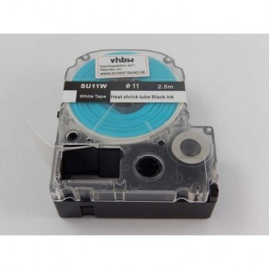 Juosta - kasetė lipdukų spausdintuvui Epson SU11W 11mm, juoda - balta