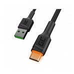 Kabelis USB-A - microUSB geltonas LED 120cm "Ultra Charge QC3.0" greitas krovimas