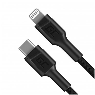 Maitinimo kabelis GC Power Stream USB-C - Lightning 100cm, Power Delivery (Apple MFi)