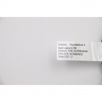Kabelis (adapteris) jungčių stotelei Lenovo ThinkPad Thunderbolt 4 WorkStation Dock Split Cable 0.7m 5C11B64632 3