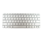 Klaviatūra HP COMPAQ Mini 210-2000 210-3000 210-4000 (sidabrinė, mažas ENTER, klavišai su tarpais, su rėmeliu)