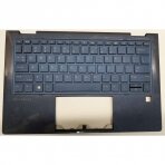 Klaviatūra su korpusu (palmrest) kompiuteriui HP EliteBook Dragonfly L74116-B31 US šviečianti