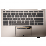 Klaviatūra su korpusu (palmrest) kompiuteriui HP EliteBook x360 1040 G7 M46731-B31 M47022-B31 US šviečianti