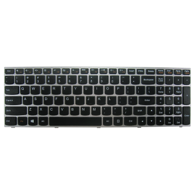 Klaviatūra IBM LENOVO G50 G50-30 G50-45 G50-70 G50-80 (klavišai su tarpais, sidabrinis rėmėlis) US