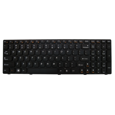 Klaviatūra IBM LENOVO Ideapad G560 G570 G770 G780 Z560 (mažas ENTER, klavišai su tarpais, juodas rėmelis) US