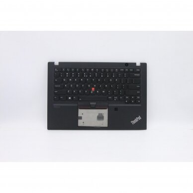 Klaviatūra su korpusu (palmrest) kompiuteriui Lenovo ThinkPad T14s Gen 1 20T0 20T1 5M10Z41375 5M10Z41377 US šviečianti
