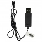 USB įkrovimo kabelis RC modelių baterijoms su SM-2P jungtimi 7.2V 250mAh 60cm
