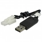 USB įkrovimo kabelis RC modelių, žaislų baterijoms 9.6V 250mAh