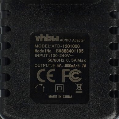 Maitinimo adapteris (kroviklis) elektriniam įrankiui 6.654-370.3 Karcher OC 3 9.5V, 600mA 4