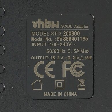 Maitinimo adapteris (kroviklis) elektriniam įrankiui 90500856-01 Black & Decker CD14C 18.2V, 210mA 4