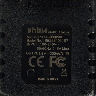 Maitinimo adapteris (kroviklis) elektriniam įrankiui 90509988 Black & Decker KC360LN 9V, 200mA 4