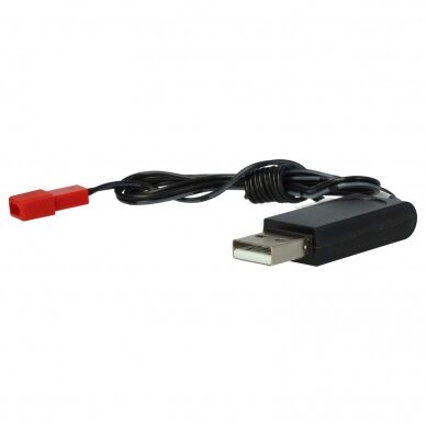 USB įkrovimo kabelis RC modelių baterijoms su JST jungtimi 6V 250mAh 60cm 1