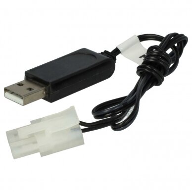 USB įkrovimo kabelis RC modelių, žaislų baterijoms 7.2V 250mAh
