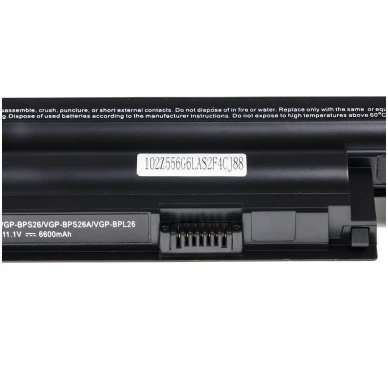 Baterija (akumuliatorius) GC Sony VAIO PCG-71811M PCG-71911M SVE1511C5E 11.1V (10.8V) 6600mAh 2