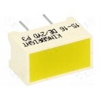 LED backlight; yellow; Lens: diffused,yellow; λd: 588nm; 9÷31mcd DE/2YD KINGBRIGHT ELECTRONIC