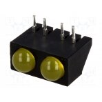 LED; horizontal,in housing; yellow; 4.8mm; No.of diodes: 2; 20mA L-73CB/2YDA KINGBRIGHT ELECTRONIC