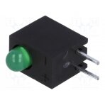 LED; in housing; green; 3mm; No.of diodes: 1; 20mA; 40°; 2.2÷2.5V L-710A8CB/1GD KINGBRIGHT ELECTRONIC
