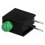 LED; in housing; green; 3mm; No.of diodes: 1; 20mA; 40°; 2.2÷2.5V L-710A8EW/1GD KINGBRIGHT ELECTRONIC