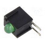 LED; in housing; green; 3mm; No.of diodes: 1; 20mA; Lens: diffused H130CGD-120 BIVAR