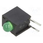 LED; in housing; green; 3mm; No.of diodes: 1; 20mA; Lens: diffused H131CGD-120 BIVAR