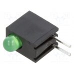 LED; in housing; green; 3mm; No.of diodes: 1; 2mA; Lens: diffused H101CGDL BIVAR