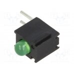 LED; in housing; green; 3mm; No.of diodes: 1; 2mA; Lens: diffused H130CGDL-120 BIVAR