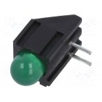 LED; in housing; green; 5mm; No.of diodes: 1; 20mA; 60°; 2.2÷2.5V L-73HB/1GDA KINGBRIGHT ELECTRONIC