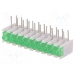 LED; in housing; green; No.of diodes: 10; 20mA; 38°; 2.1V; 25mcd ZSU1032 SIGNAL-CONSTRUCT