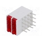 LED; in housing; red; 1.8mm; No.of diodes: 8; 10mA; 38°; 2V; 13mcd DBI04300 SIGNAL-CONSTRUCT