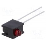 LED; in housing; red; 3mm; No.of diodes: 1; 10mA; Lens: red,diffused HLMP-1301-E00A1 BROADCOM (AVAGO)
